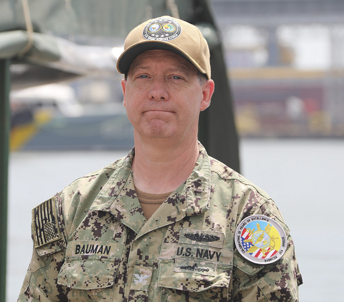 Керівник навчань Сі Бриз-2021 від американської сторони капітан першого рангу ВМС США Стюарт БАУМАН